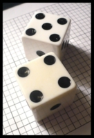 Dice : Dice - 6D Pipped - White with Black Pips Giant - Marion and Company Miami June 2010